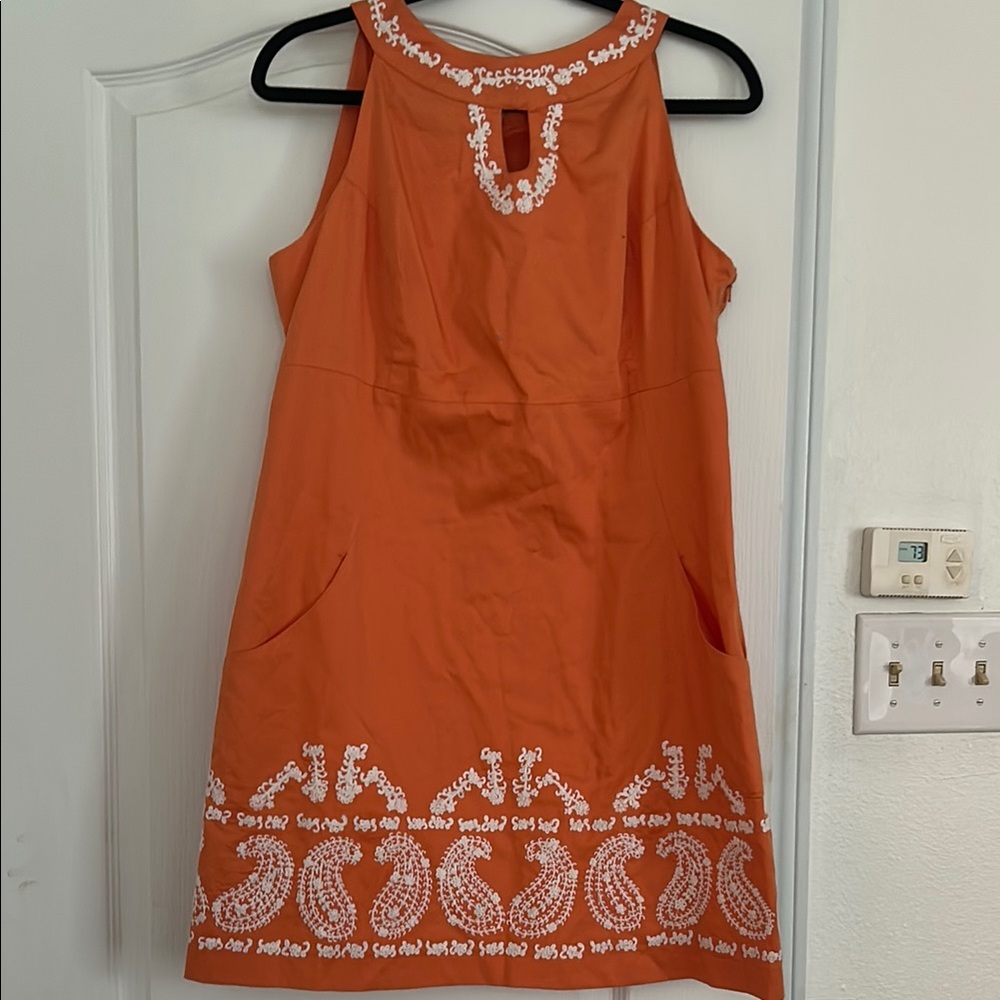 Lilly Pulitzer Orange Embellished Crop Blouse
